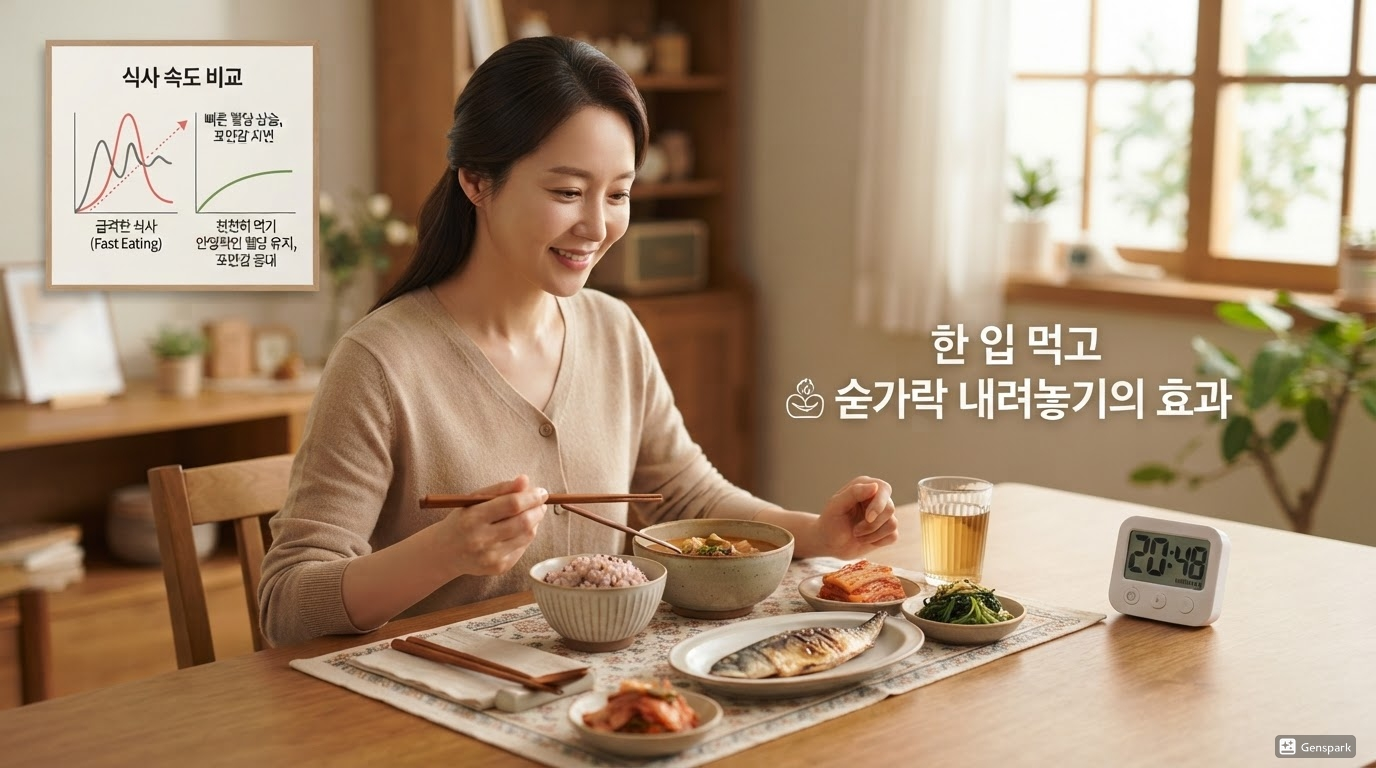 한 입 먹고 숟가락 내려놓기의 효과