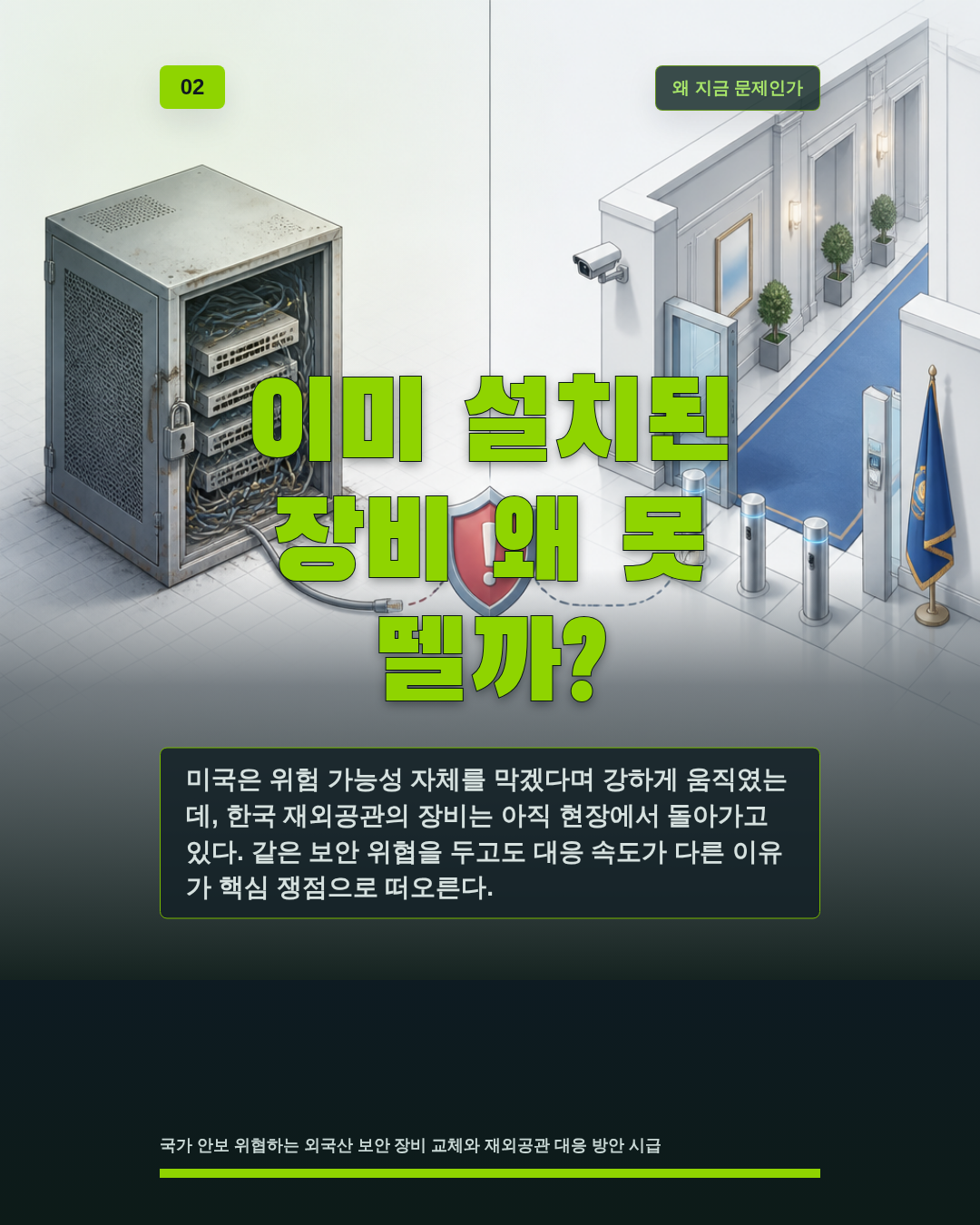 이미 설치된 장비 왜 못 뗄까?
