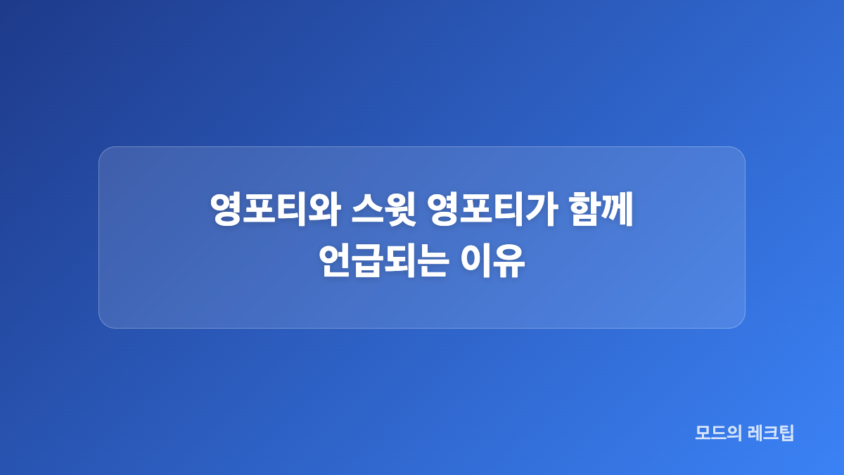 영크크와 늙크크 차이 비교