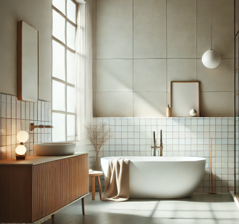 미니멀한 화장실 인테리어