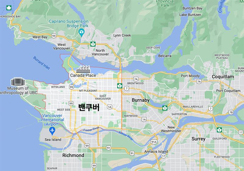 밴쿠버 지도