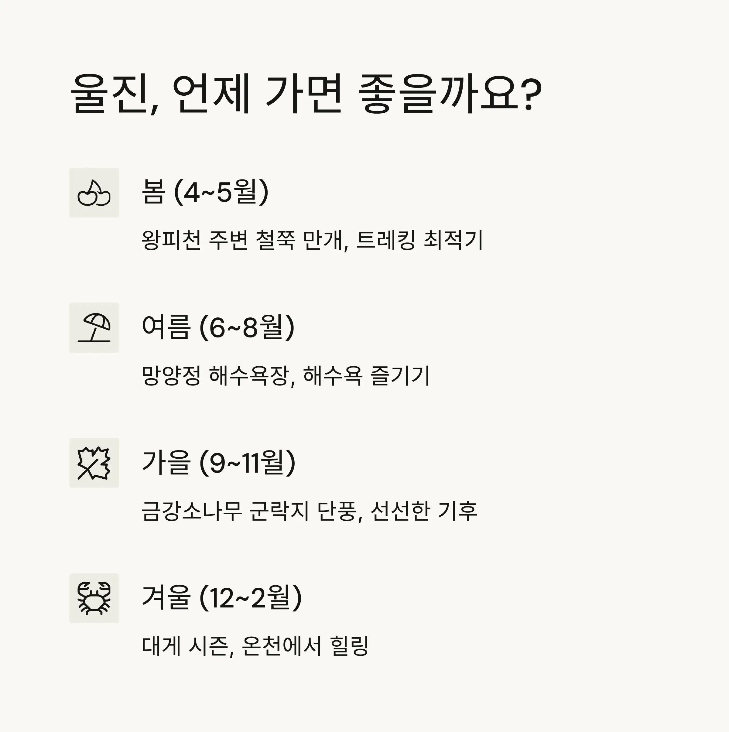 🌊 울진의 매력과 여행 베스트 시즌