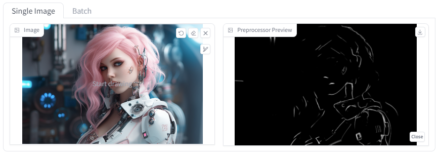 ControlNet - Line art anime denoise 전처리기