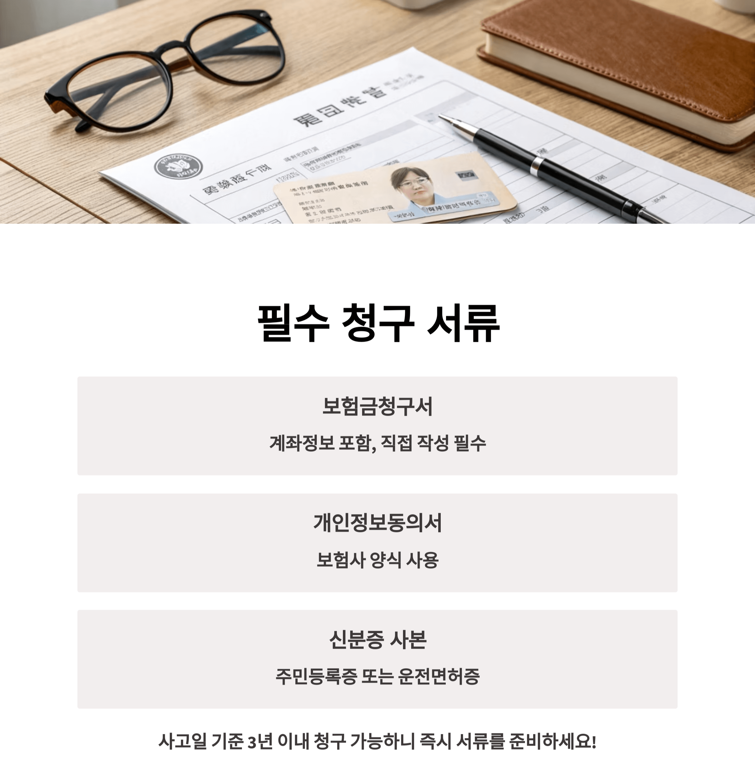 보험금 청구를 위한 공통 필수 서류