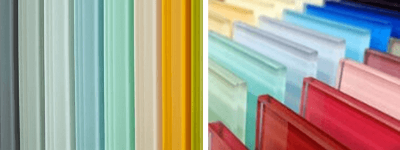 다양한 칼라유리 사진