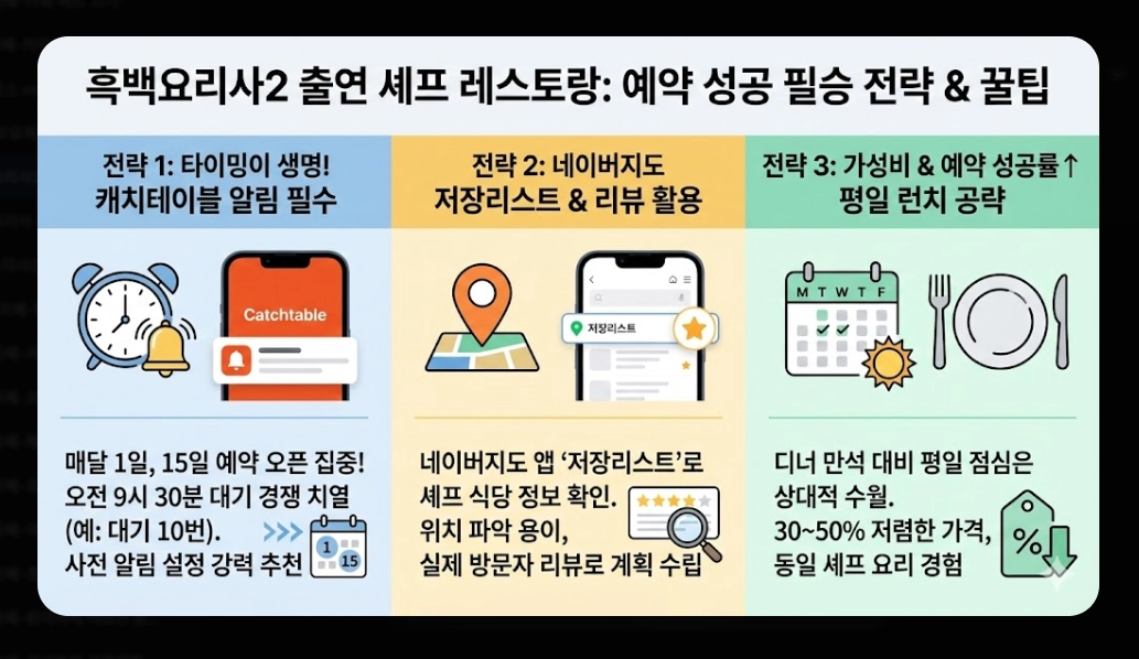 흑백요리사2 레스토랑 2026년 예약 완벽 가이드