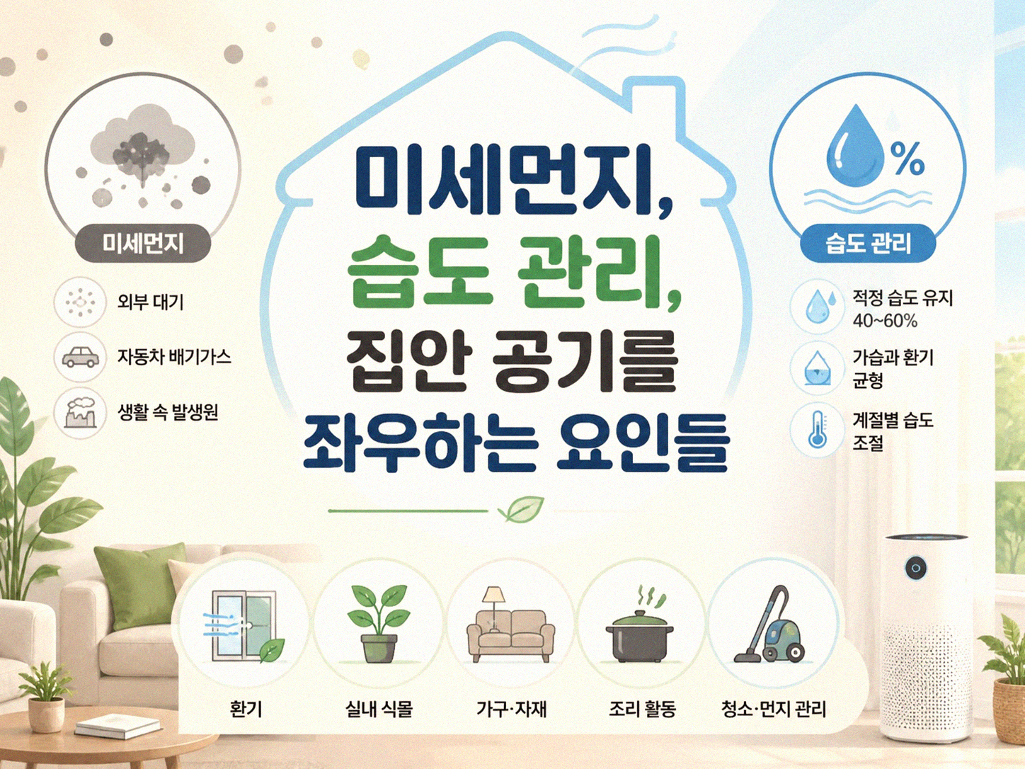 우리 집 실내 공기, 매주 꾸준히 관리하는 방법은 무엇일까
