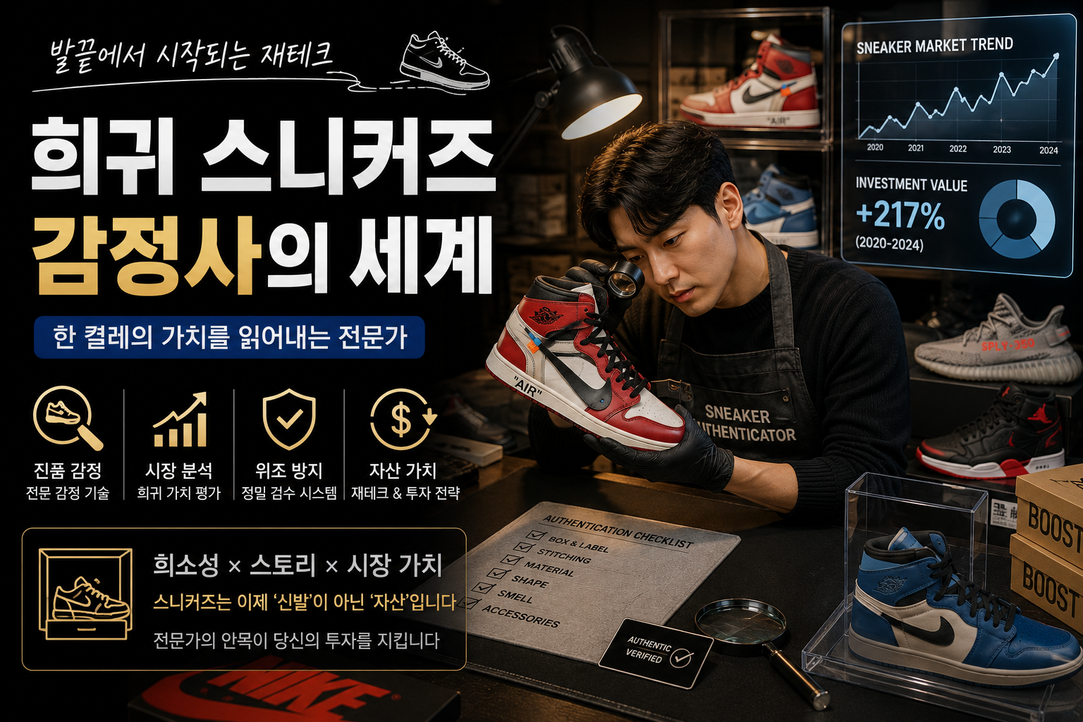 발끝에서 시작되는 재테크, 희귀 스니커즈 감정사의 세계