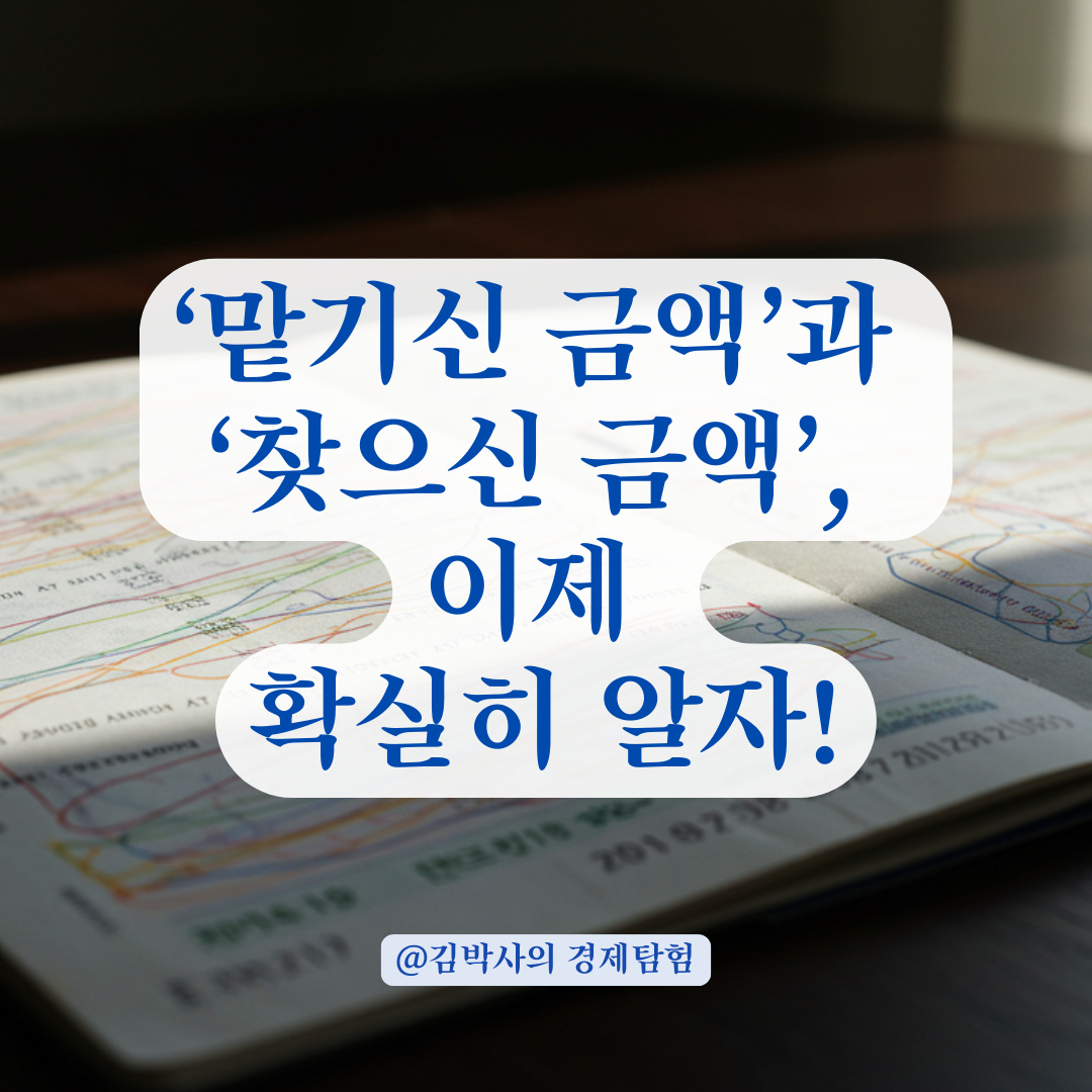 통장 정리 오래 안 했다면? &lsquo;맡기신 금액&rsquo;과 &lsquo;찾으신 금액&rsquo; 이해하는 방법.