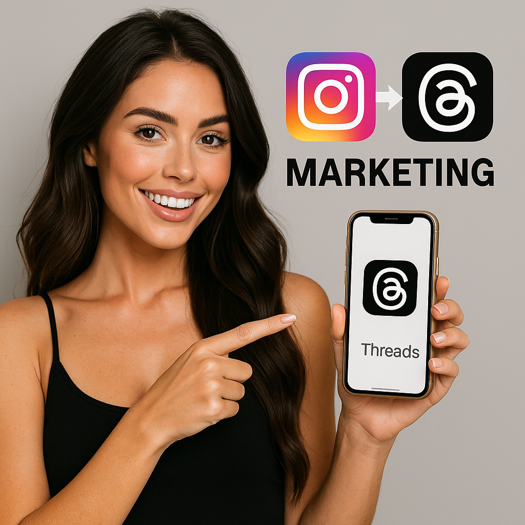 sns 연동 마케팅을 설명하는 여자