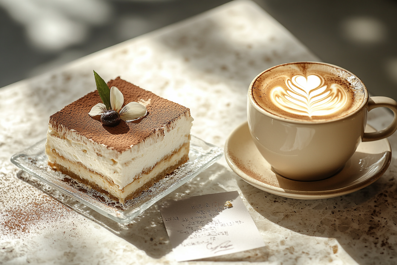 티라미수와 라떼 조합