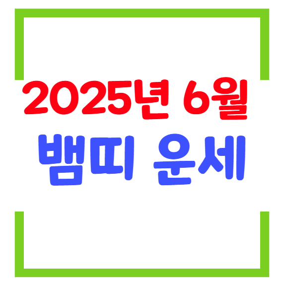 2025년 6월 뱀띠 생년별 운세
