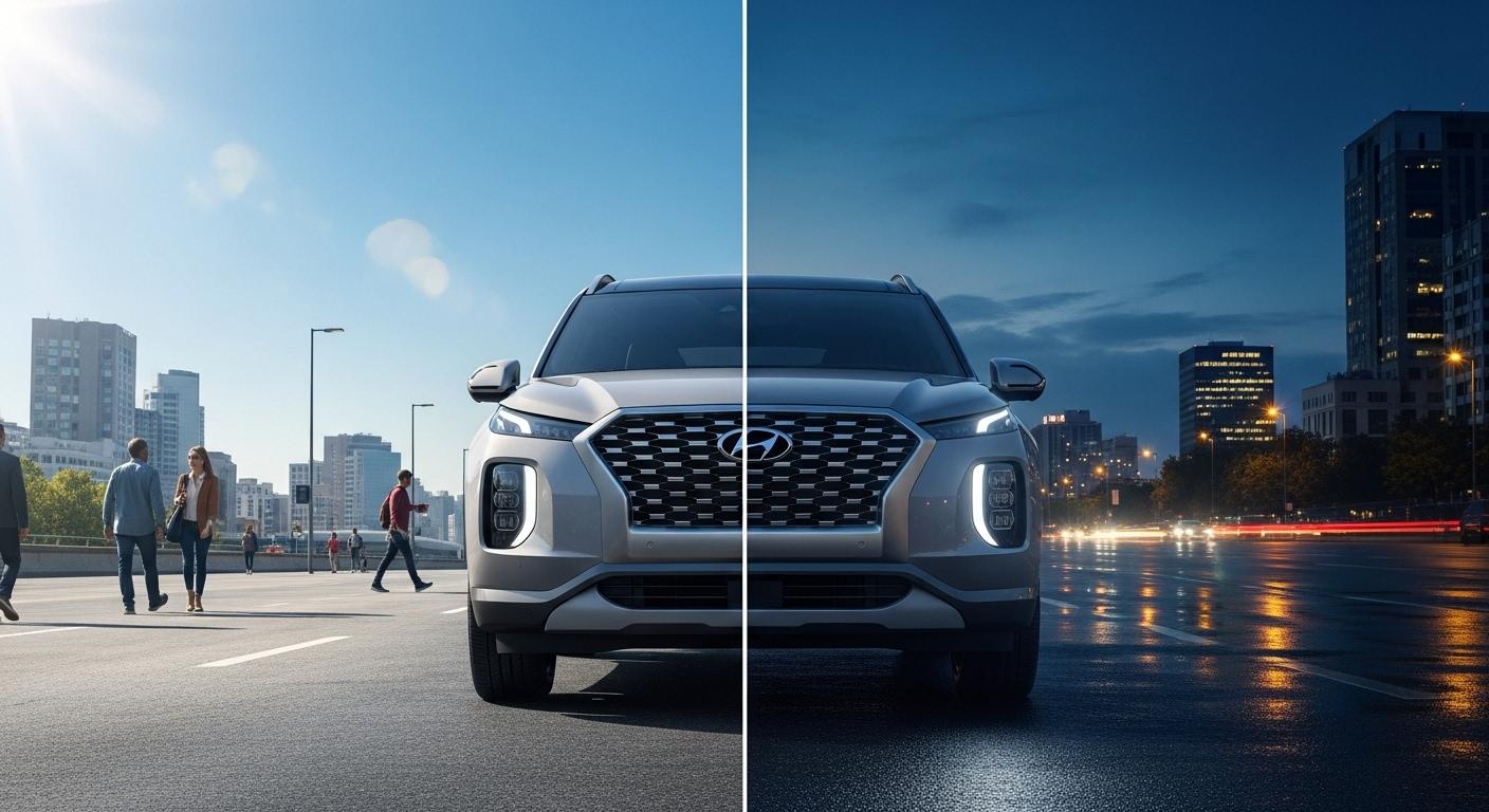 현대차 주간 야간