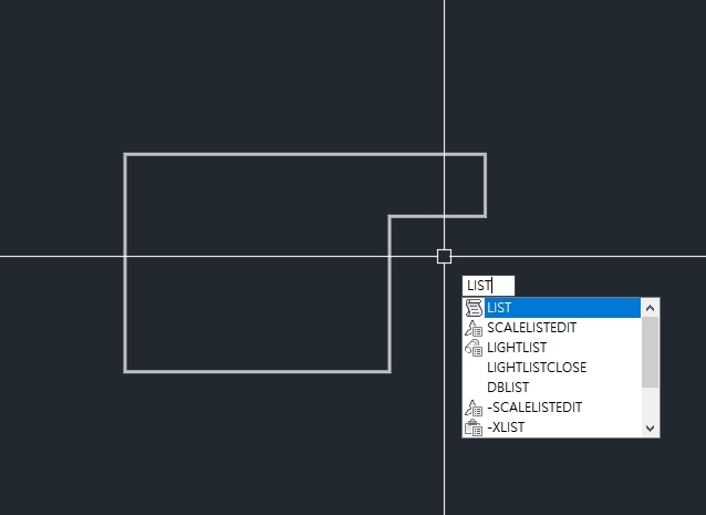 오토캐드 LIST 명령어