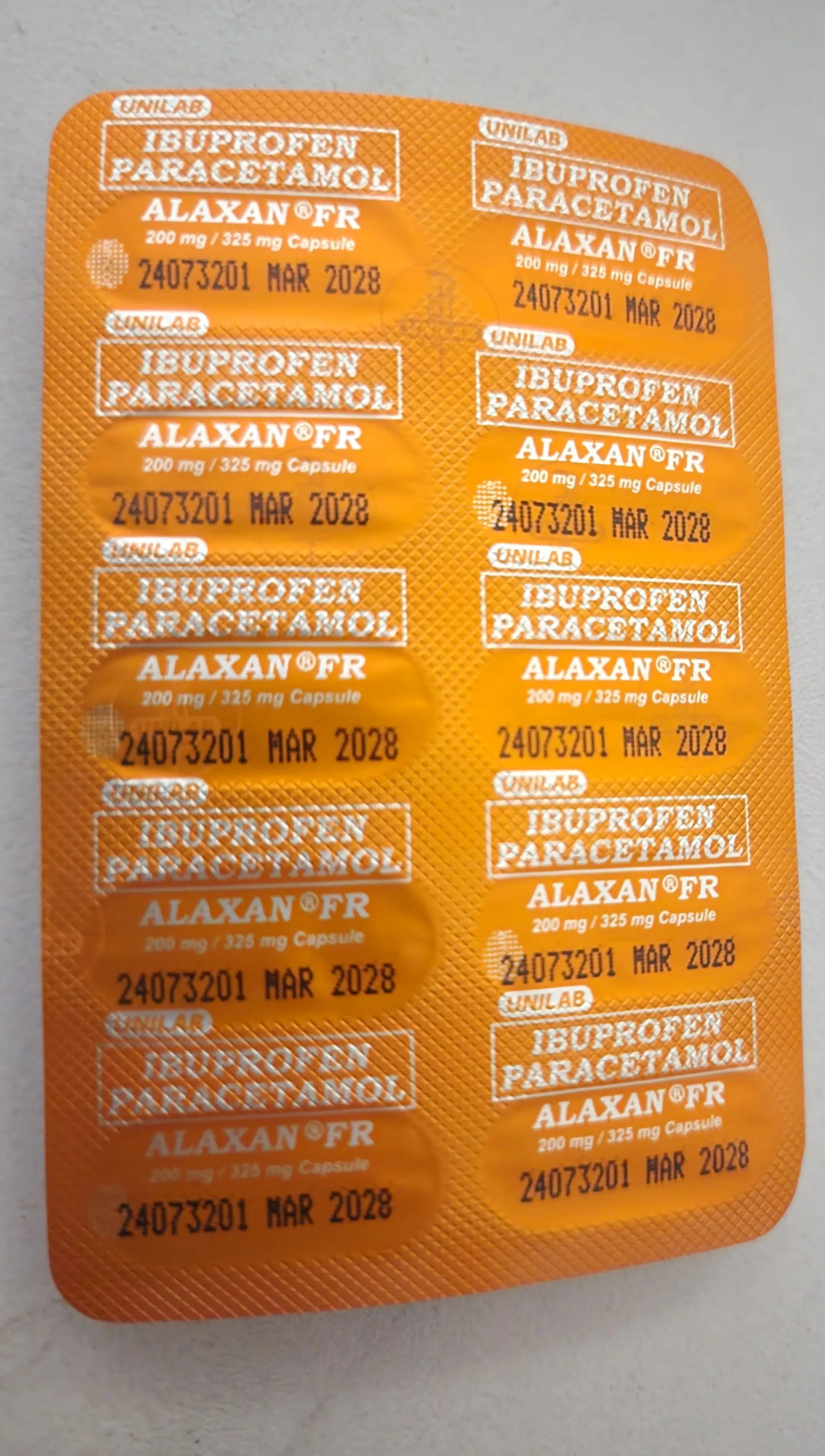 필리핀 어른 진통 해열제 Alaxan fr 가격