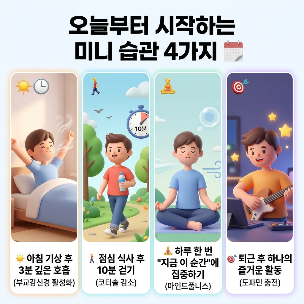 ์ค๋๋ถํฐ ์์ํ๋ ๋ฏธ๋ ์ต๊ด 4๊ฐ์ง