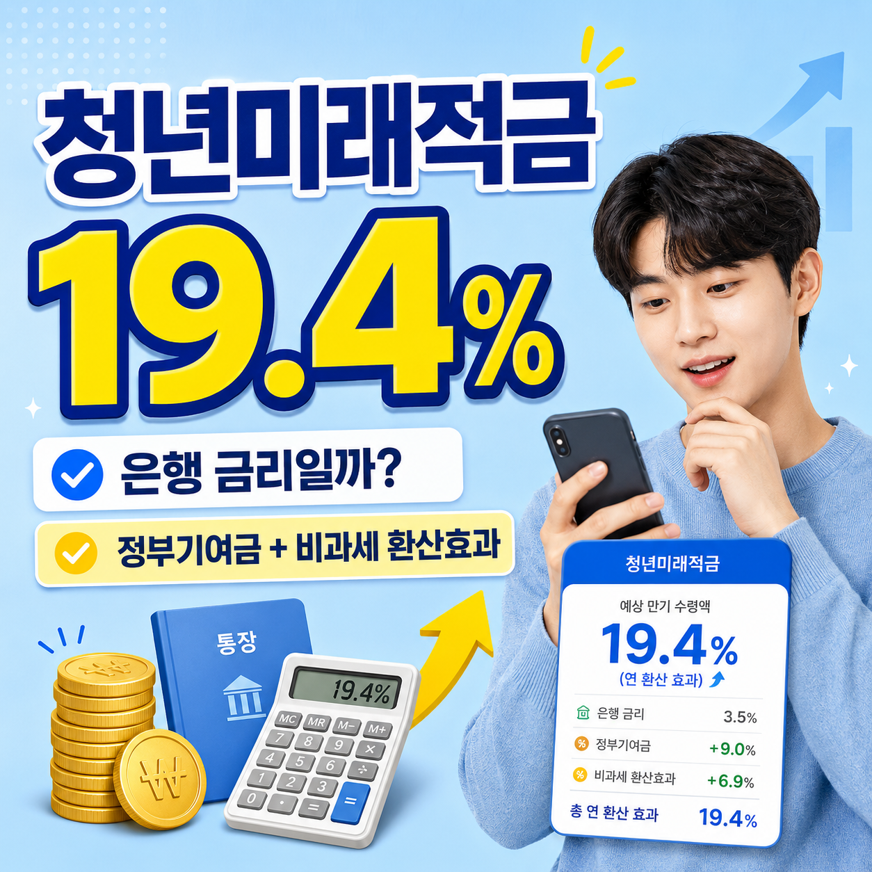 청년미래적금 19.4%의 진짜 의미, 통장 금리와 만기 수령액 차이