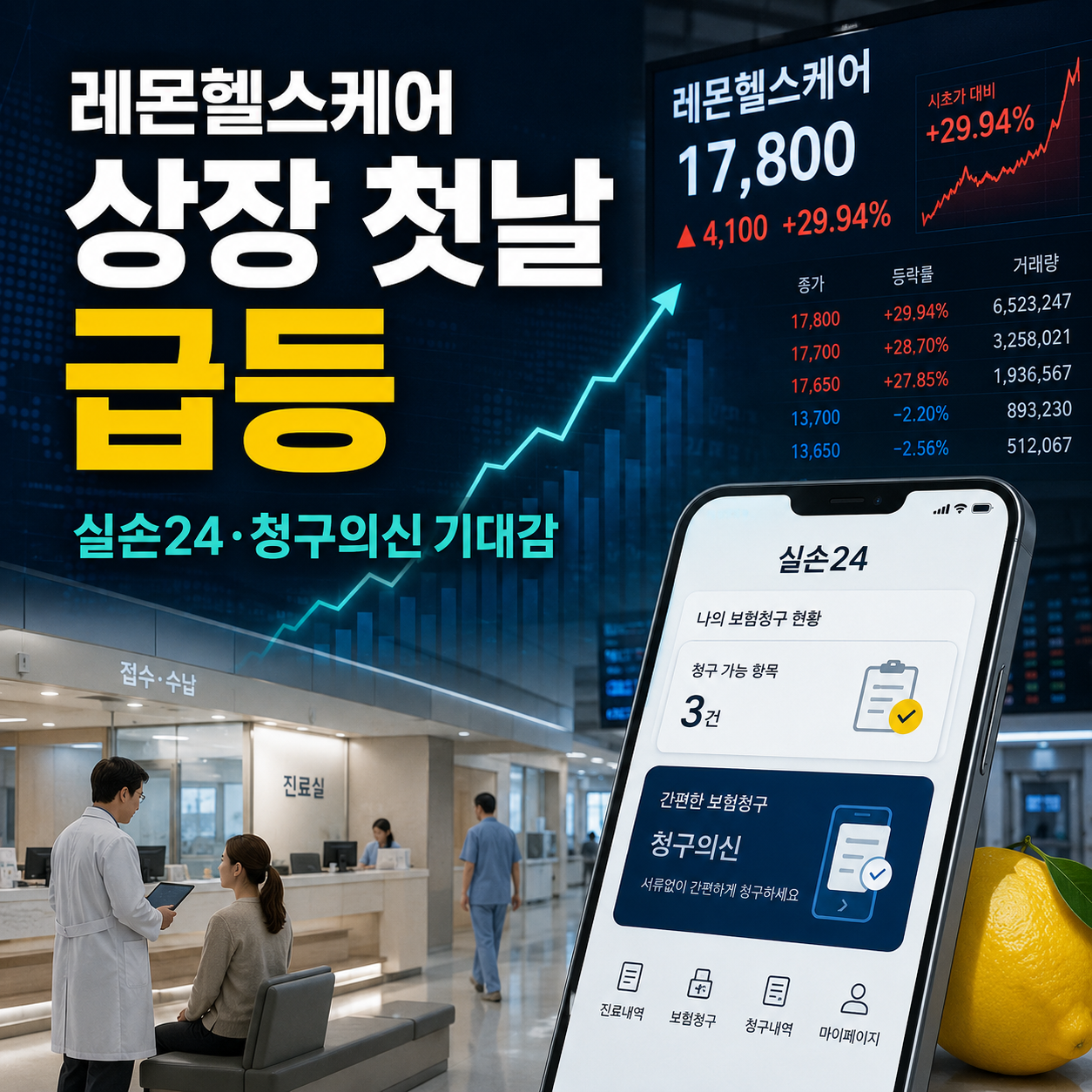 레몬헬스케어 코스닥 입성&hellip;청구의신&middot;실손24로 주목받는 의료데이터 기업
