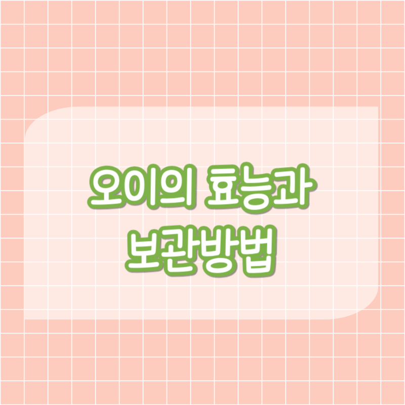 오이의 효능과 보관방법 글자이미지