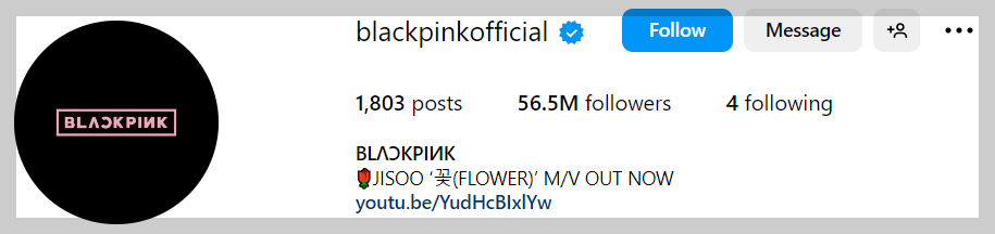블랙핑크 인스타그램