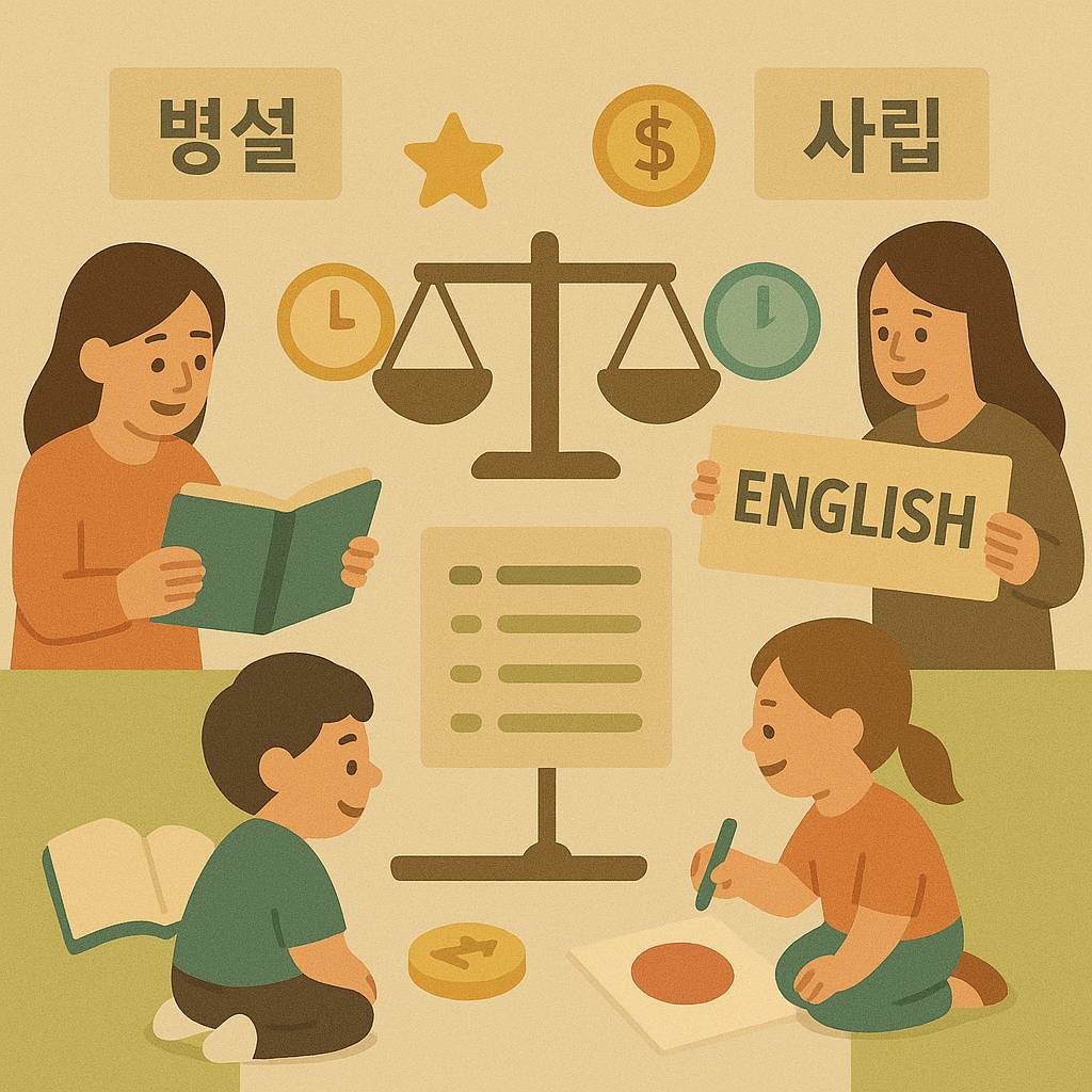 병설 유치원 vs 사립 유치원