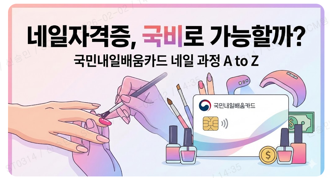 네일자격증, 국민내일배움카드