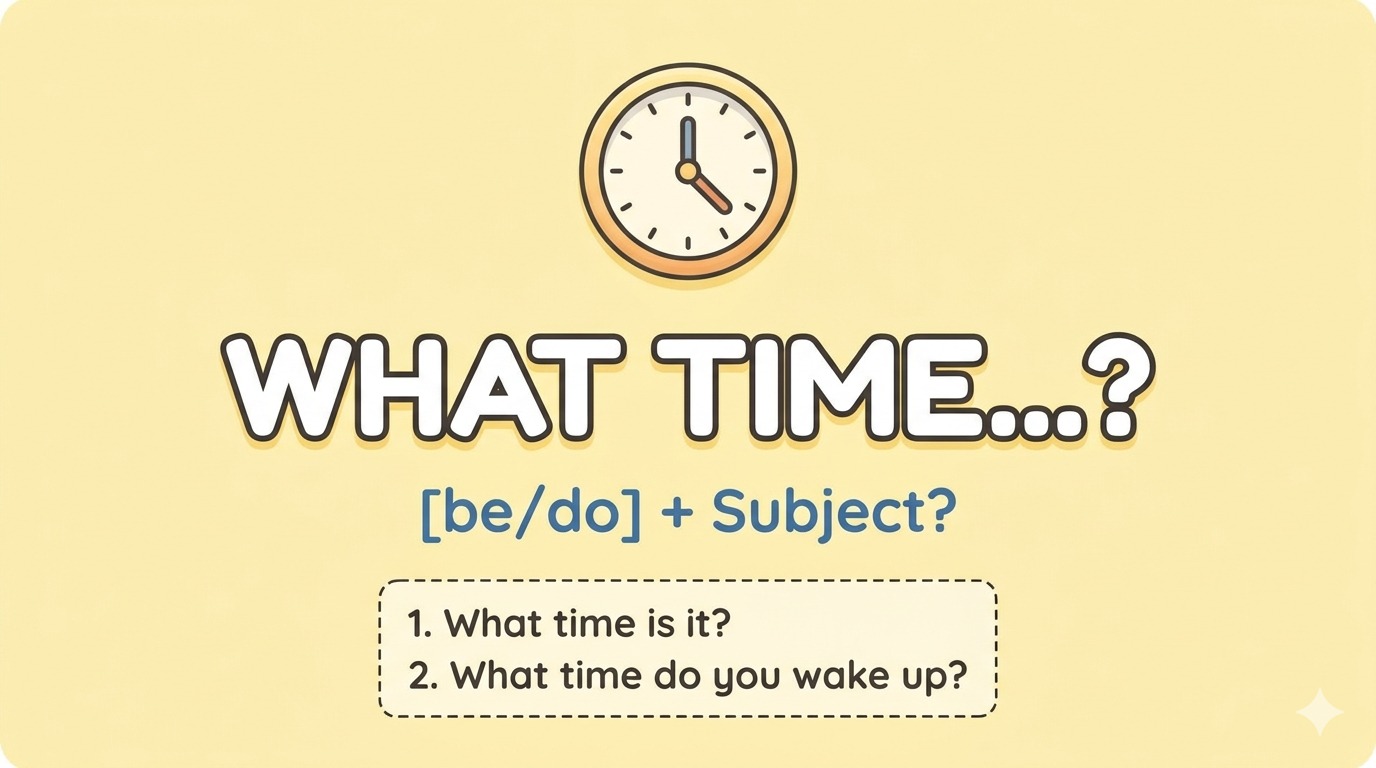 시간을 물어볼 때 : #영어시간묻기 #WhatTime #기초영어회화