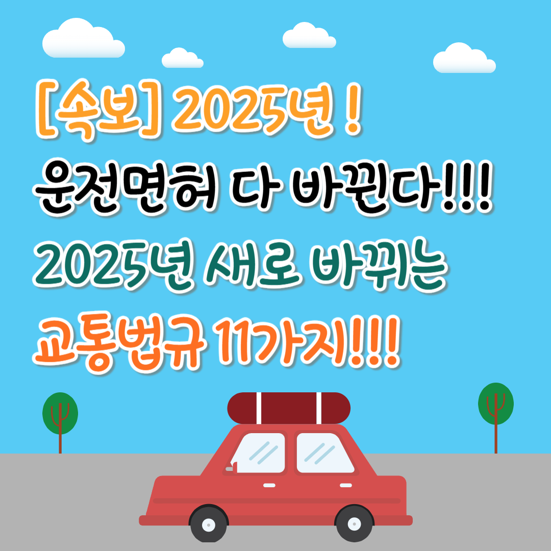 2025년 새로 바뀌는 교통 법규와 자동차 관련 제도