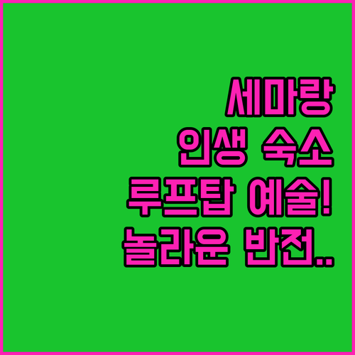 수영장과 루프탑 뷰가 예술이라는 세마..