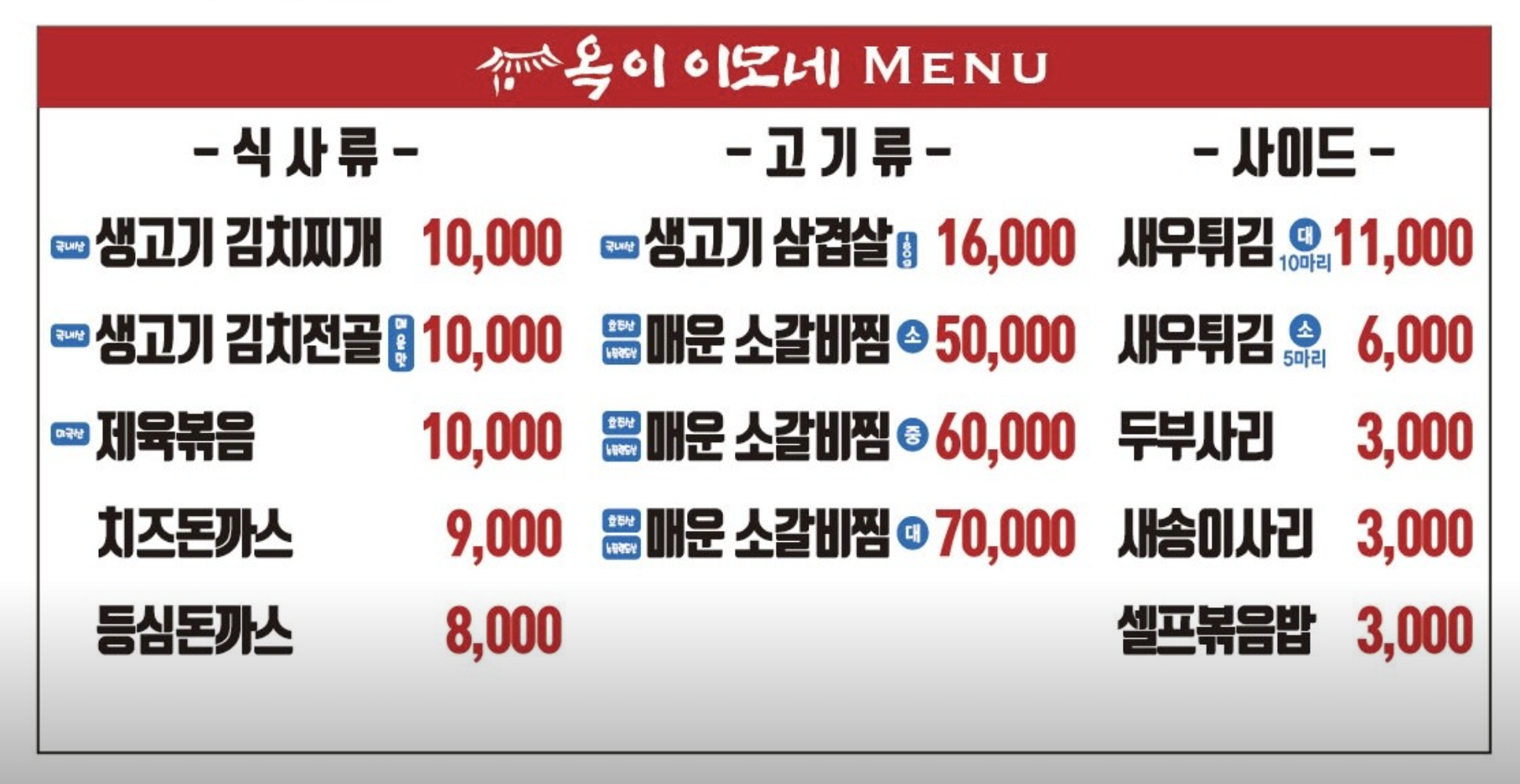 생생정보 옥이이모네 김치찌개 맛집