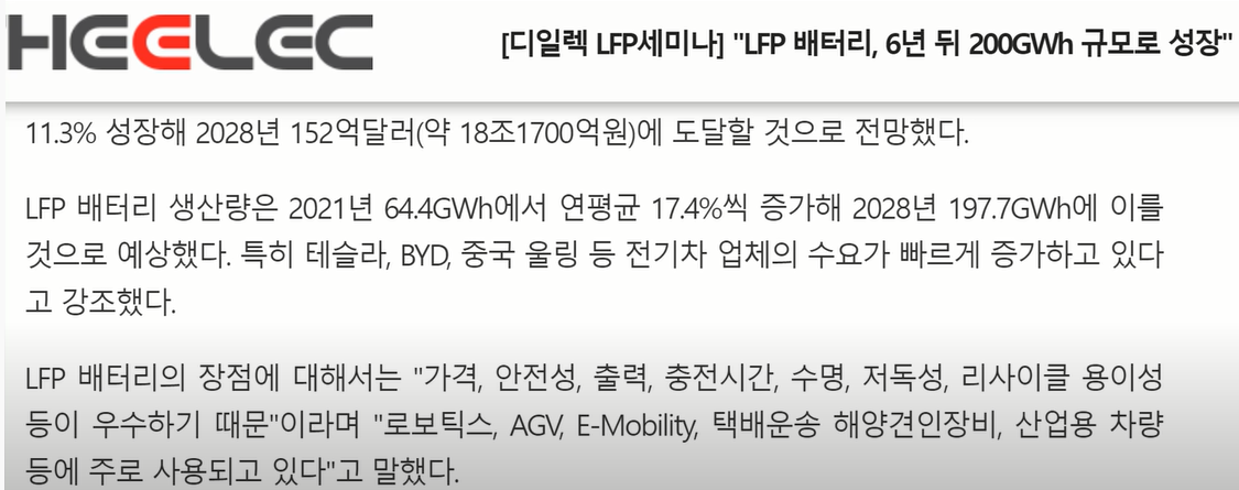 중국 배터리 성장성