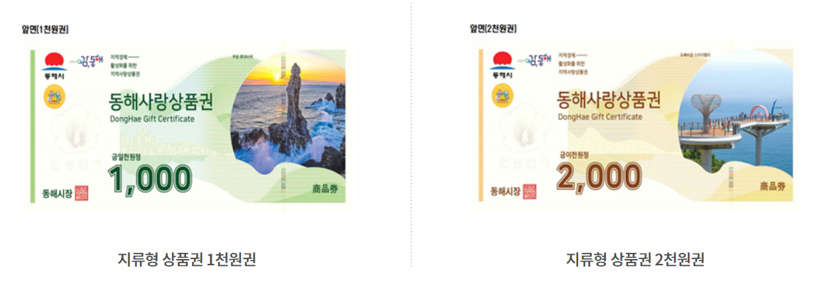 동해시 지역사랑상품권: 사용 방법, 사용처