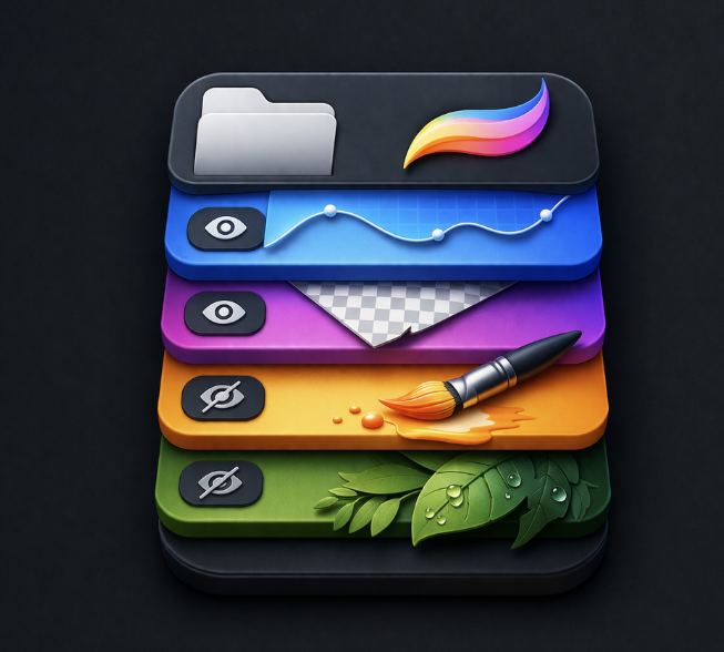 프로크리에이트 레이어 그룹 이미지
