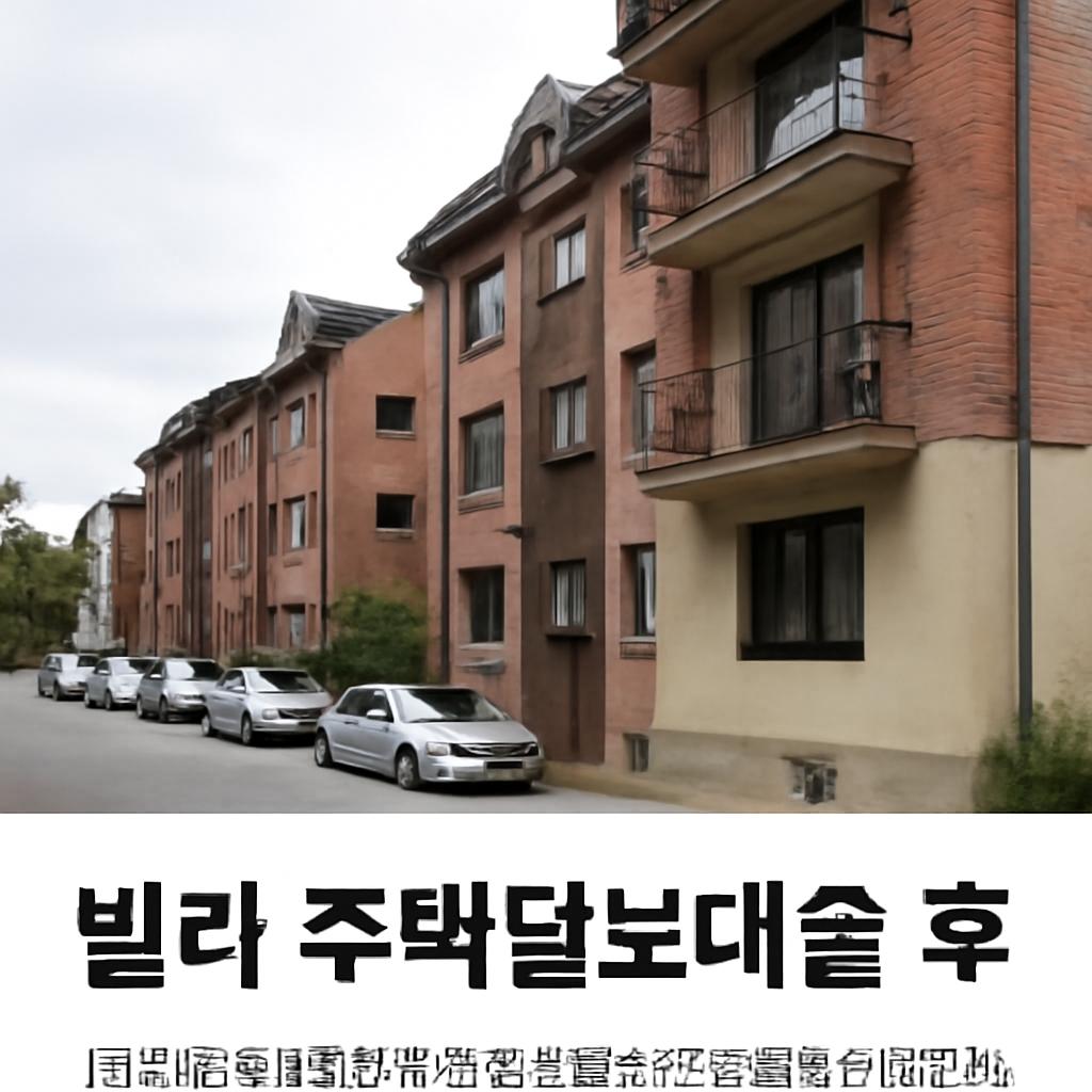 빌라 주택담보대출 후