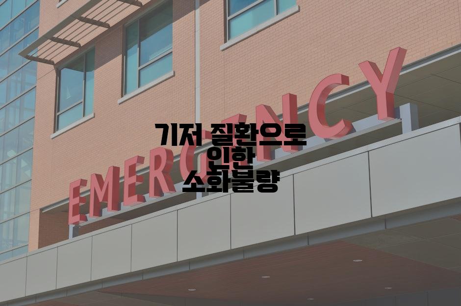 기저 질환으로 인한 소화불량