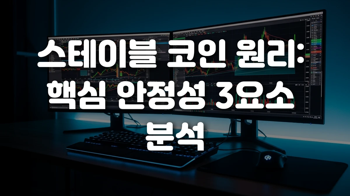 스테이블 코인 원리 핵심 안정성 3요소 분석