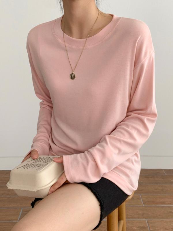 후회안해 부들 기본 루즈 긴팔 티셔츠 8color