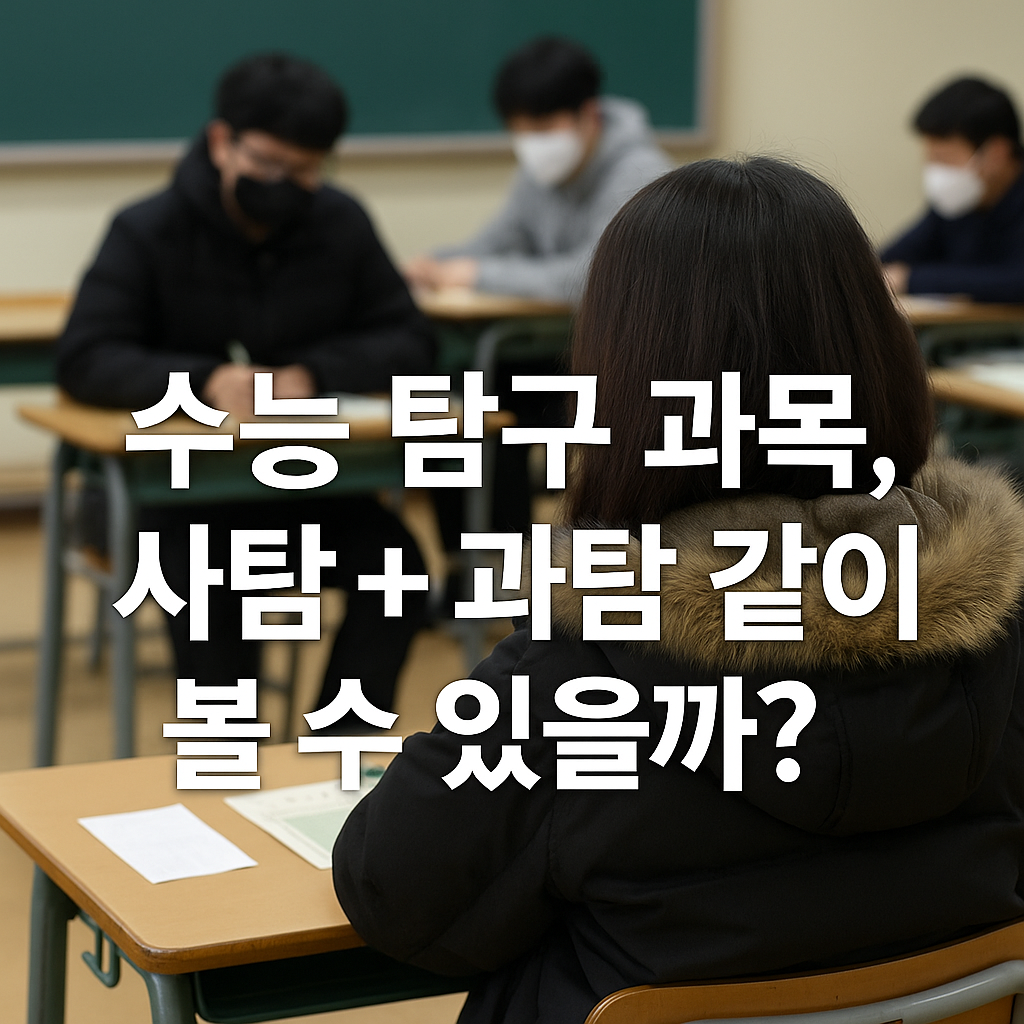 수능 탐구 과목, 사탐 + 과탐 같이 볼 수 있을까? 헷갈리는 4교시 정리