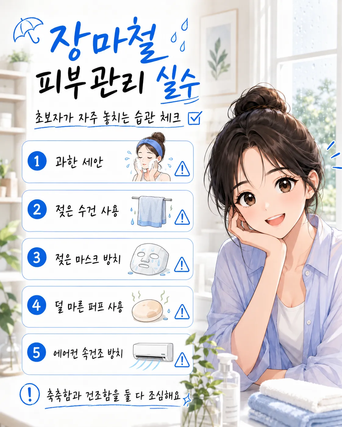 장마철 피부관리 실수 체크리스트
