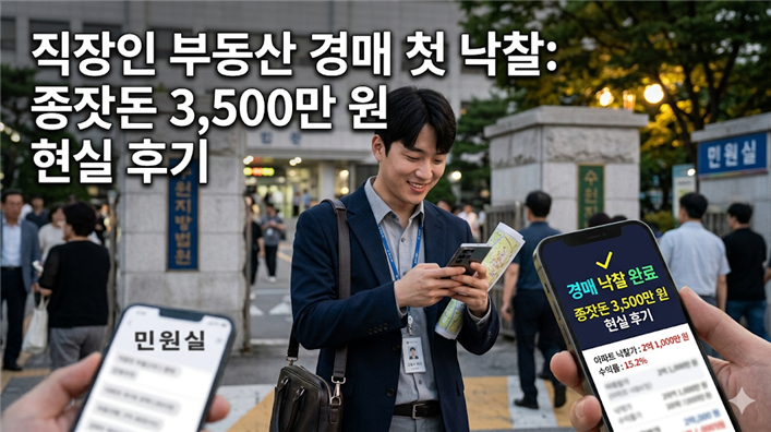 직장인 부동산 경매 첫 낙찰: 종잣돈 3,500만 원 현실 후기