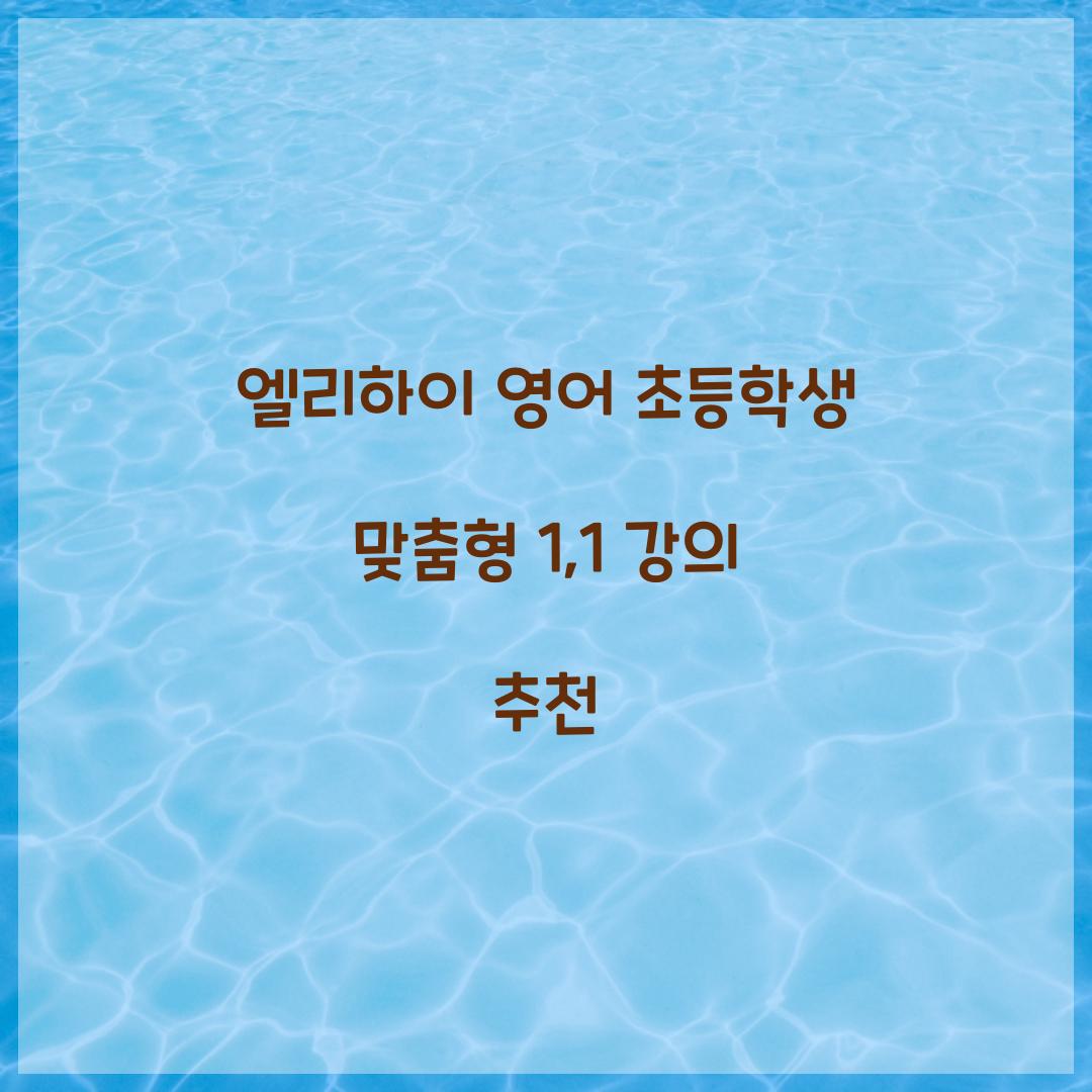 엘리하이 영어