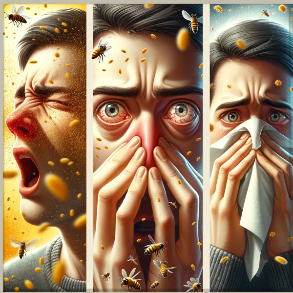 코막힘
재채기
눈의 가려움