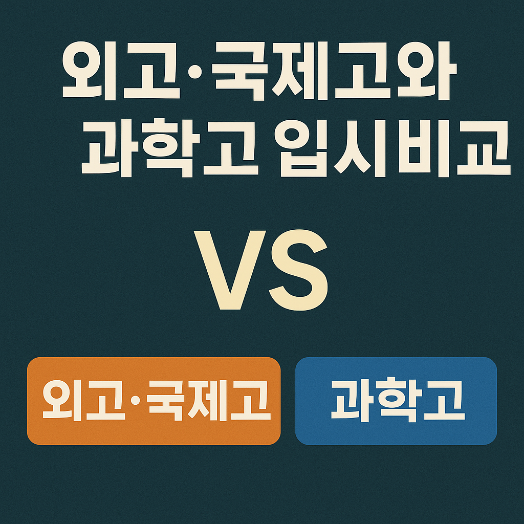 외고·국제고와 과학고 입시 비교 – 차이점과 준비 전략 완벽 정리