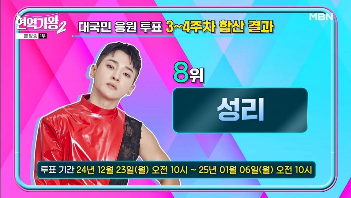 현역가왕2 3~4주차 투표 결과