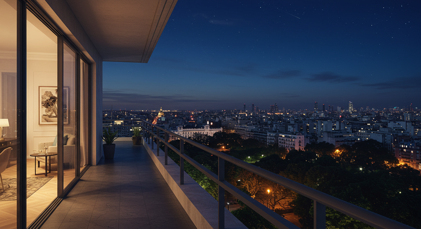 고급 아파트에서 보는 야경