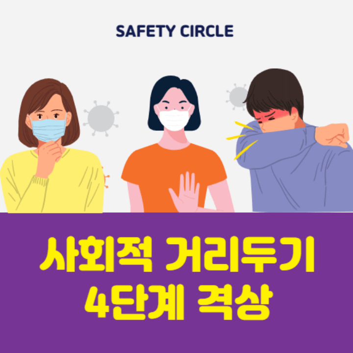 사회적-거리두기-4단계-포스터-일러스트-안태