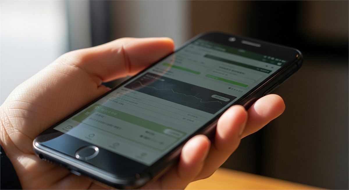 현대차 IR 배당조회 화면을 확인하는 상징 장면