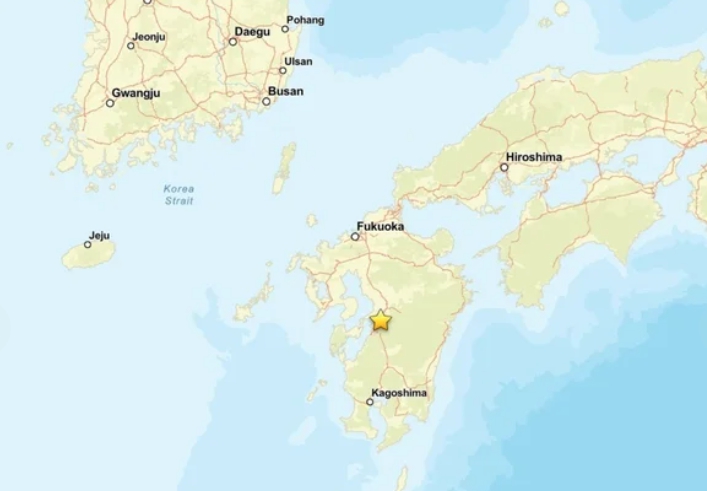구마모토 위치 7.1지진 발생