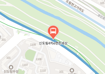 신도림4차e편한세상에서 인천공항 리무진 공항버스(6018번) 지도 위치