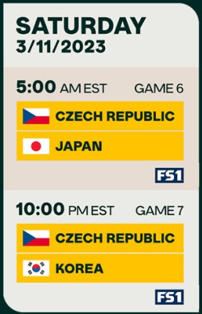 한국-체코-경기일정